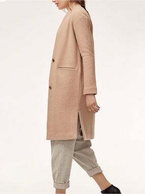 Aritzia Wilfred Dujardin Camel Long Wool Coat